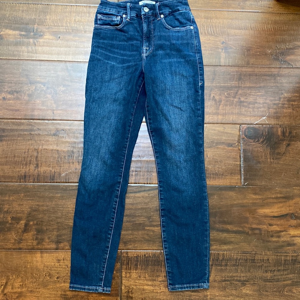 Good American Deep Blue Skinny Jeans